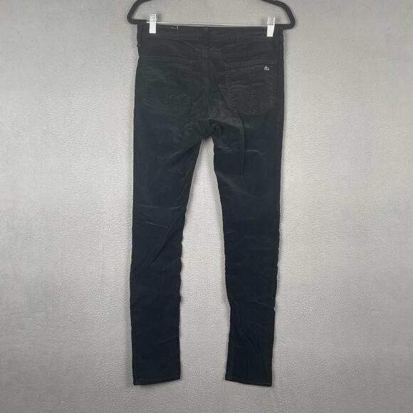 Rag & Bone Legging Jeans Womens 28 Black Velvet Skinny Stretch Pants Made USA - Picture 3 of 12